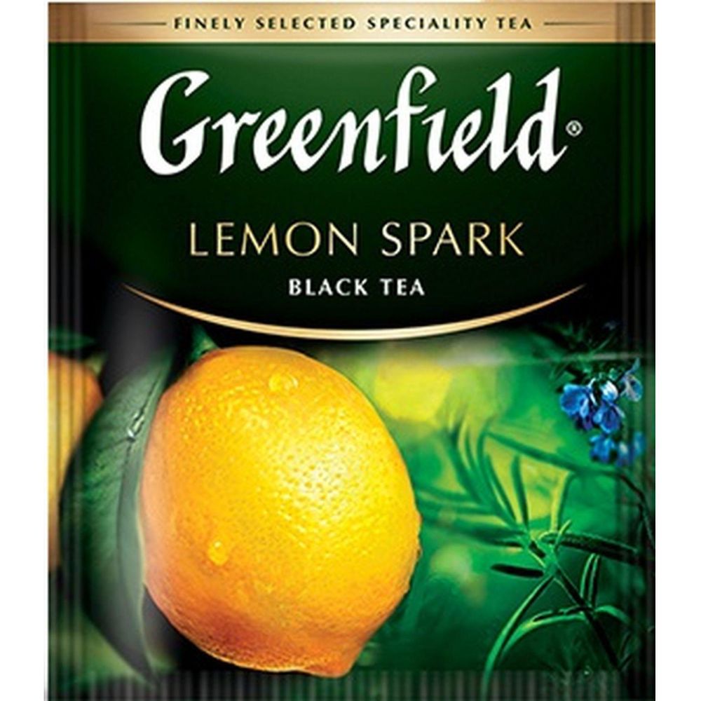 Чай Greenfield Lemon Spark, черный с лимоном, 25 пак/уп