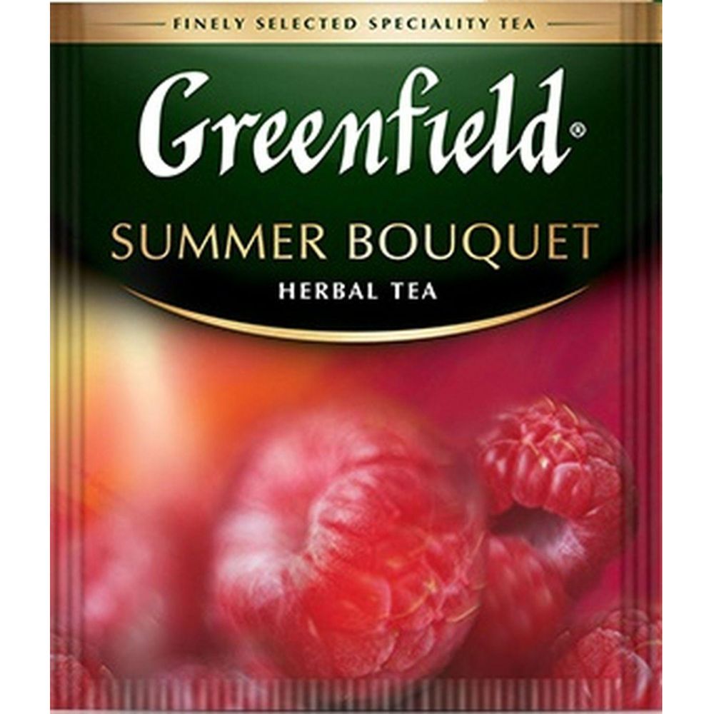 Чай Greenfield Summer Bouquet, фруктовый со вкусом малины, 25 пак/уп