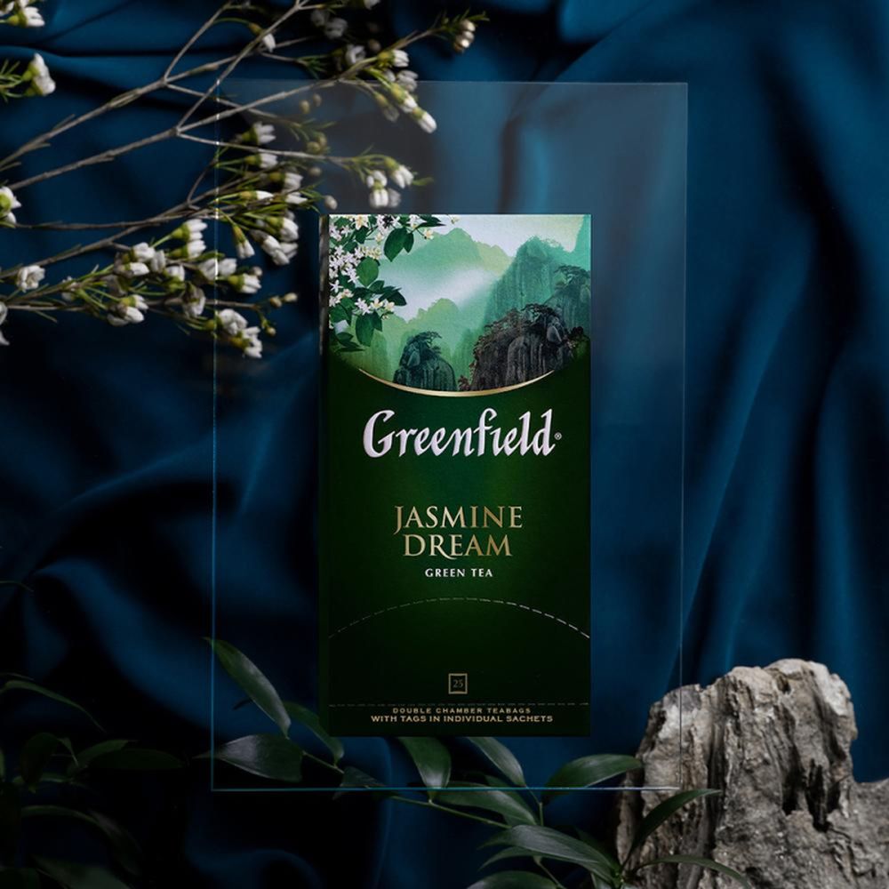 Чай Greenfield Jasmin Dream, зеленый с жасмином, 25 пак/уп