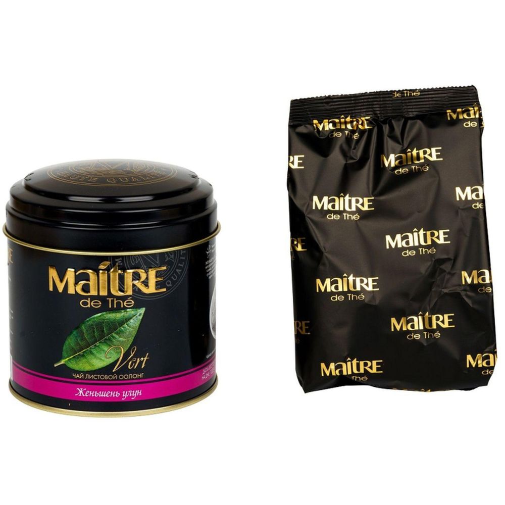Чай Maitre зеленый Женьшень улун ж/б, 150г