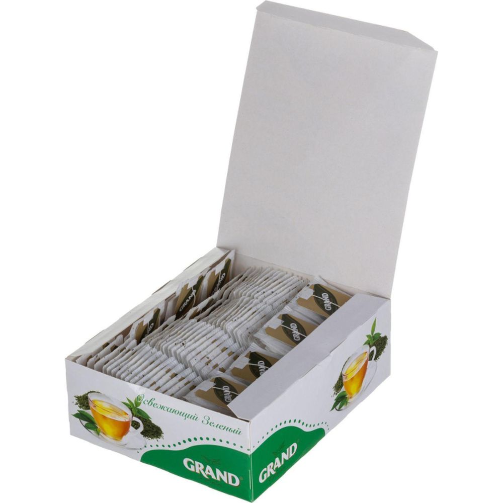 Чай Grand Освежающий зеленый, 100пак/уп