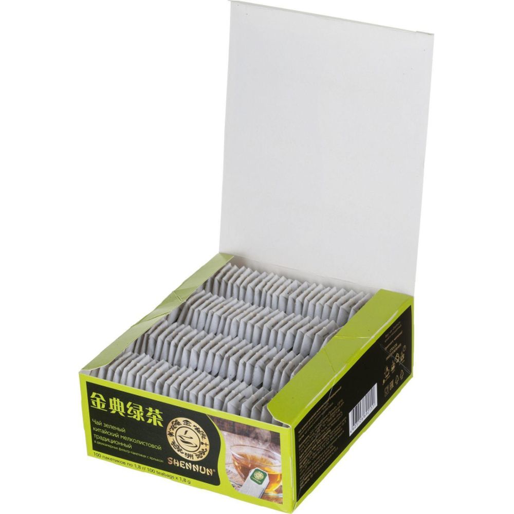 Чай Shennun зеленый традиционный, 100пак.