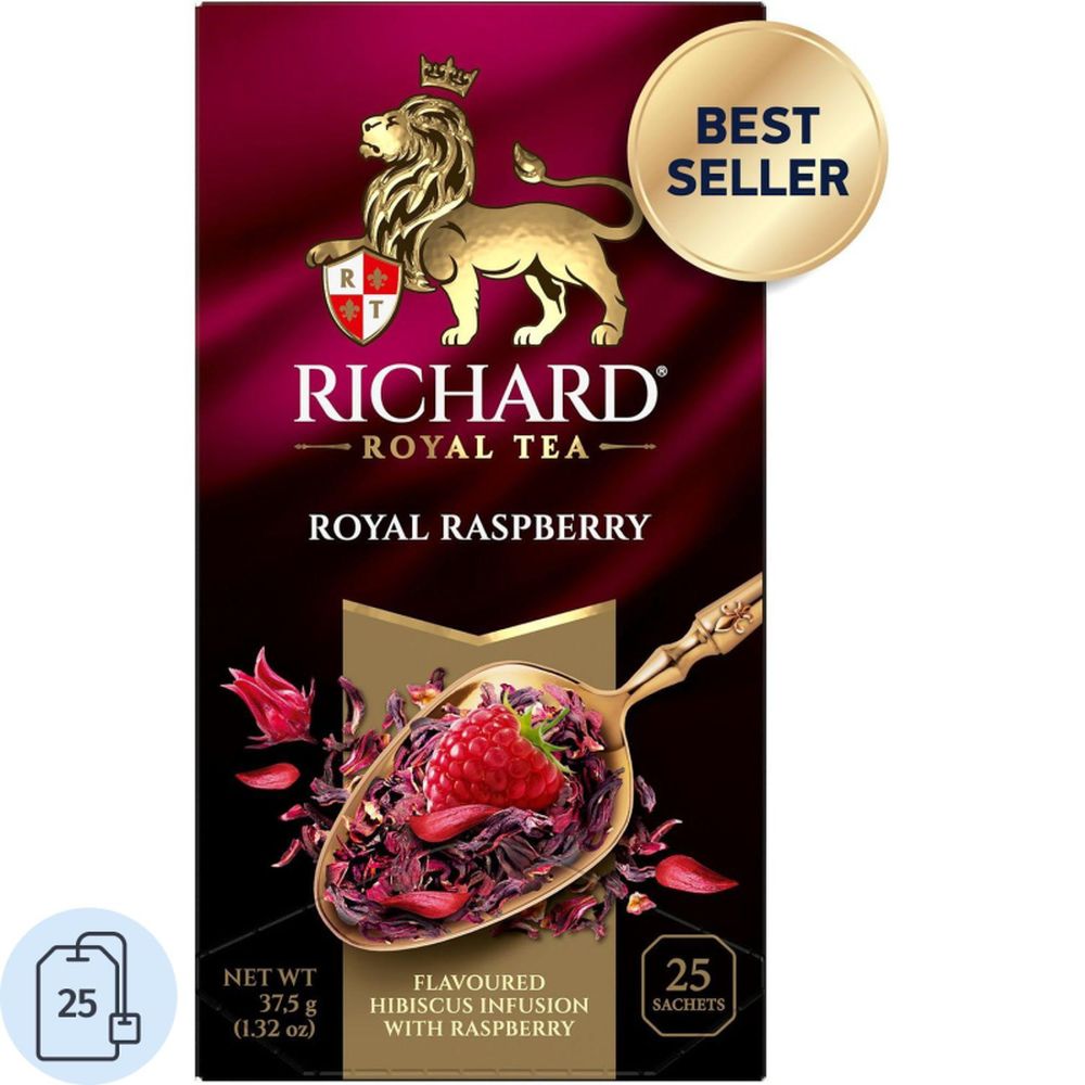 Чай Richard Royal Raspberry травян, 25 пак