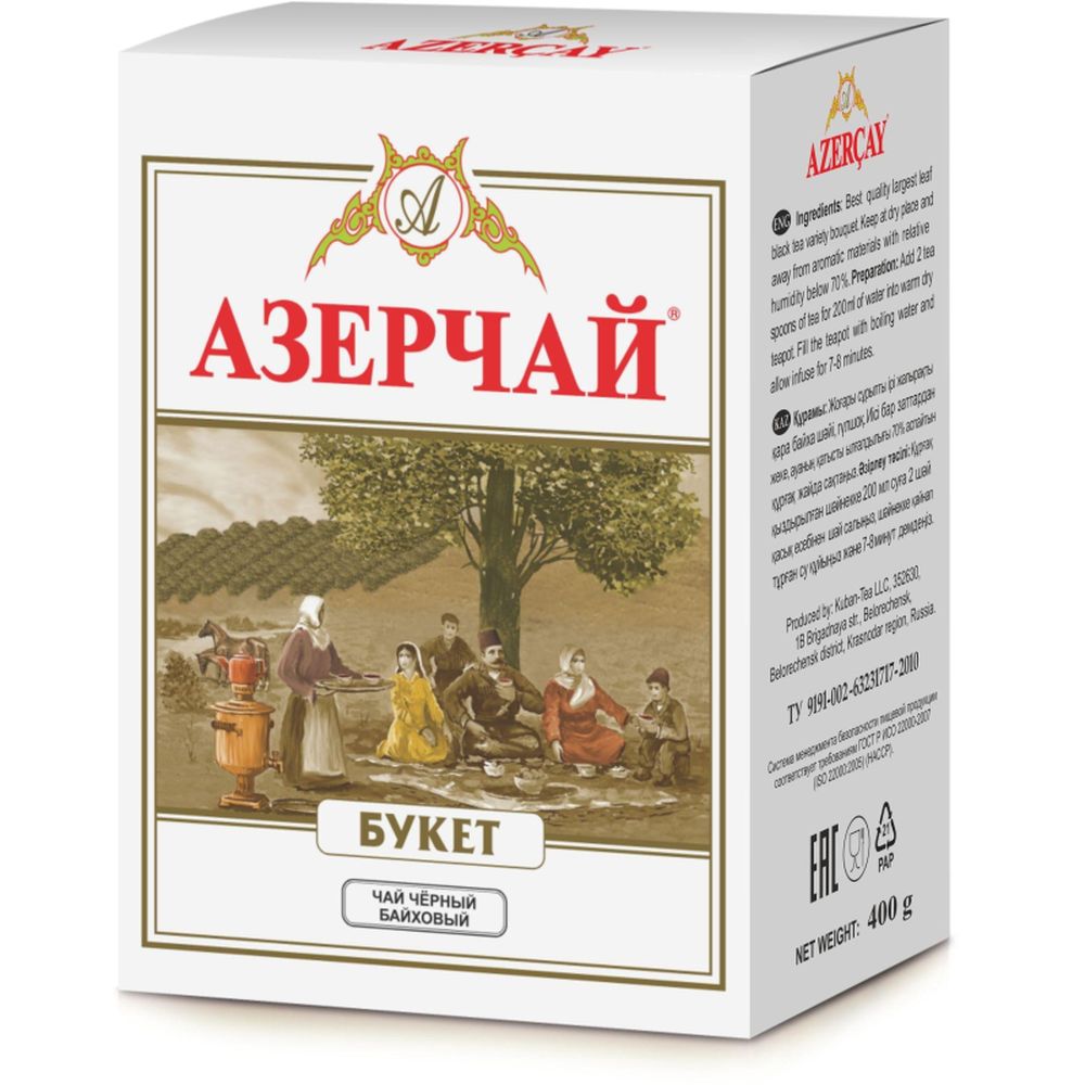 Чай Азерчай Букет чай черный крупнолистовой, 400 г 131208/416986