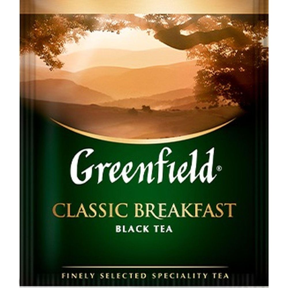Чай Greenfield Classic Breakfast, черный, 100 пак/уп