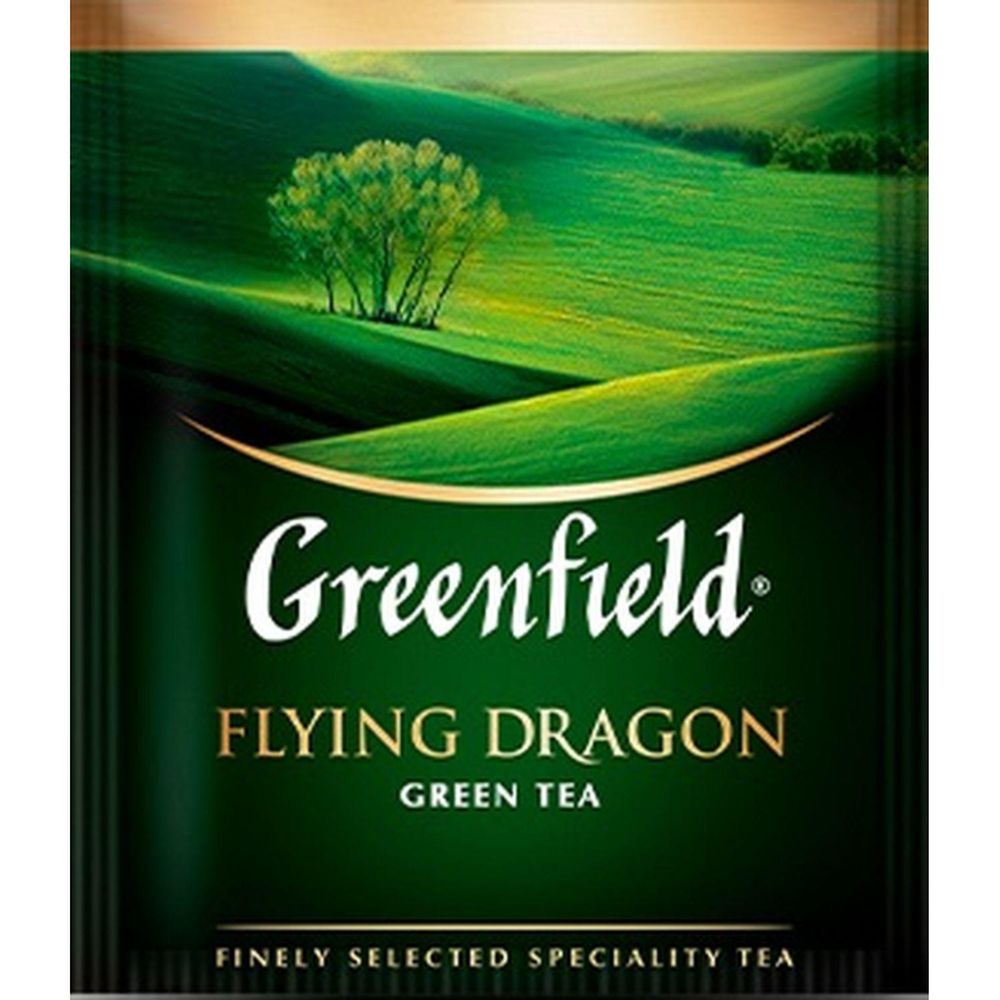 Чай Greenfield Flying Dragon, зеленый, 100 пак/уп