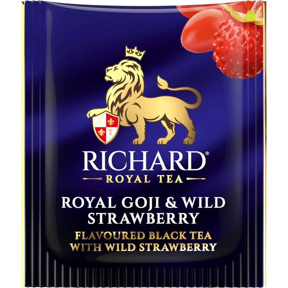 Чай Richard Royal Goji; Wild Strawberry,черный,ароматизированный, 25шт/уп