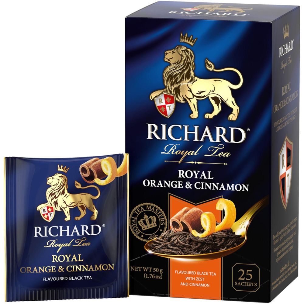 Чай Richard Royal Orange Cinnamon черный , 25 пак, 14143