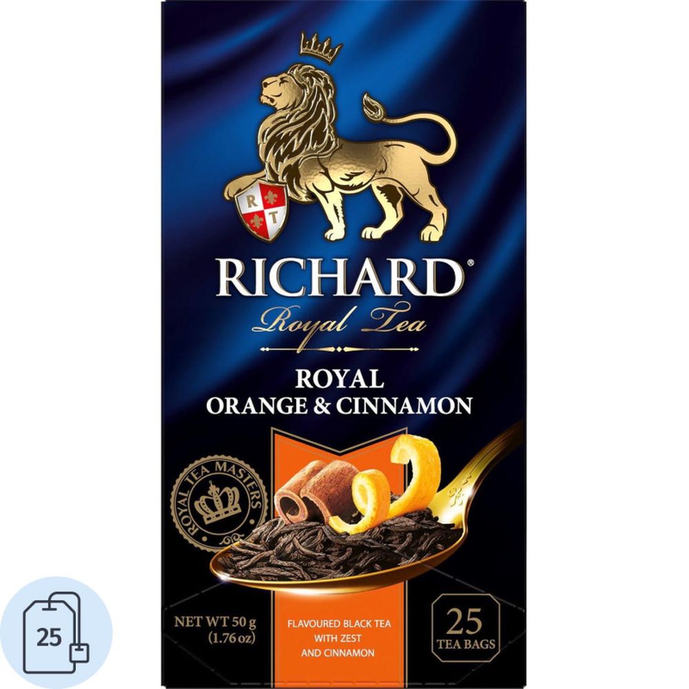 Чай Richard Royal Orange Cinnamon черный , 25 пак, 14143