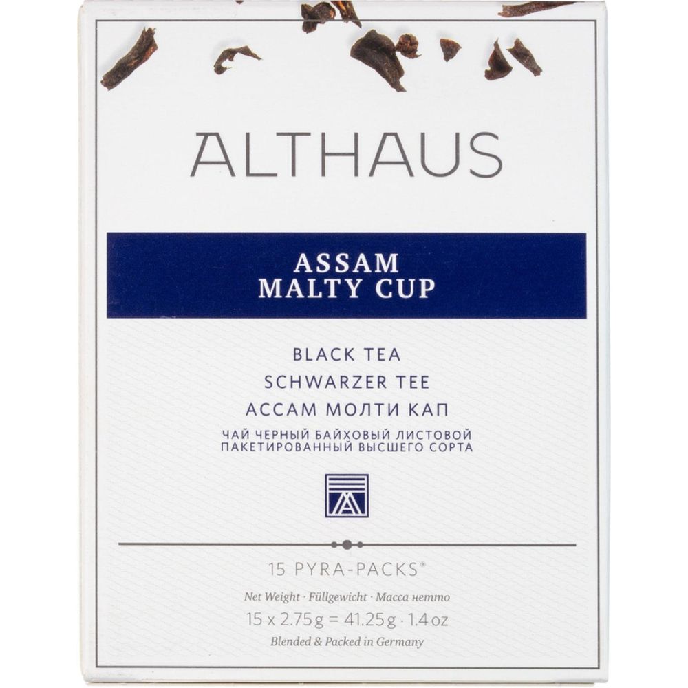 Чай Althaus Pyra Pack Assam Malty Cup, 15пак/уп (TALTHL-P00002)