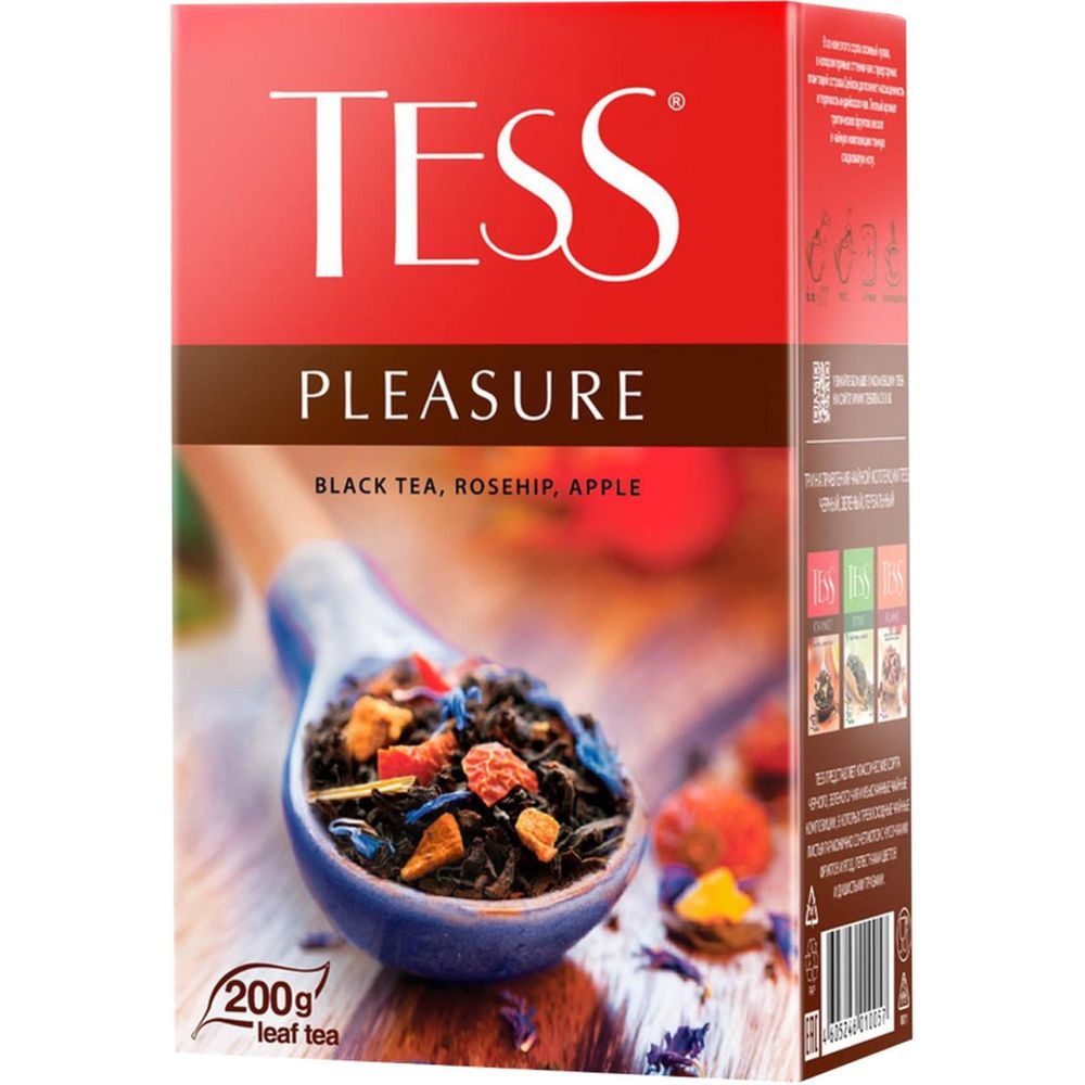 Чай Tess Pleasure листовой черный с добавками,200г 1005-12