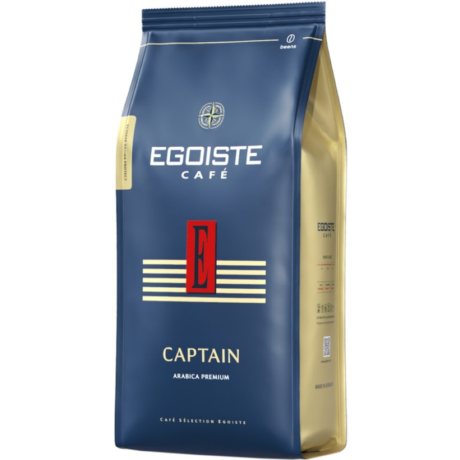 Кофе в зернах Egoiste Captain арабика 100% 1 кг (пакет)