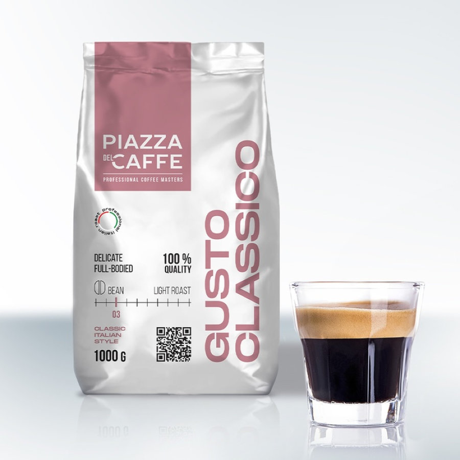 Кофе Piazza Del Caffe Gusto Сlassico в зернах, 1кг