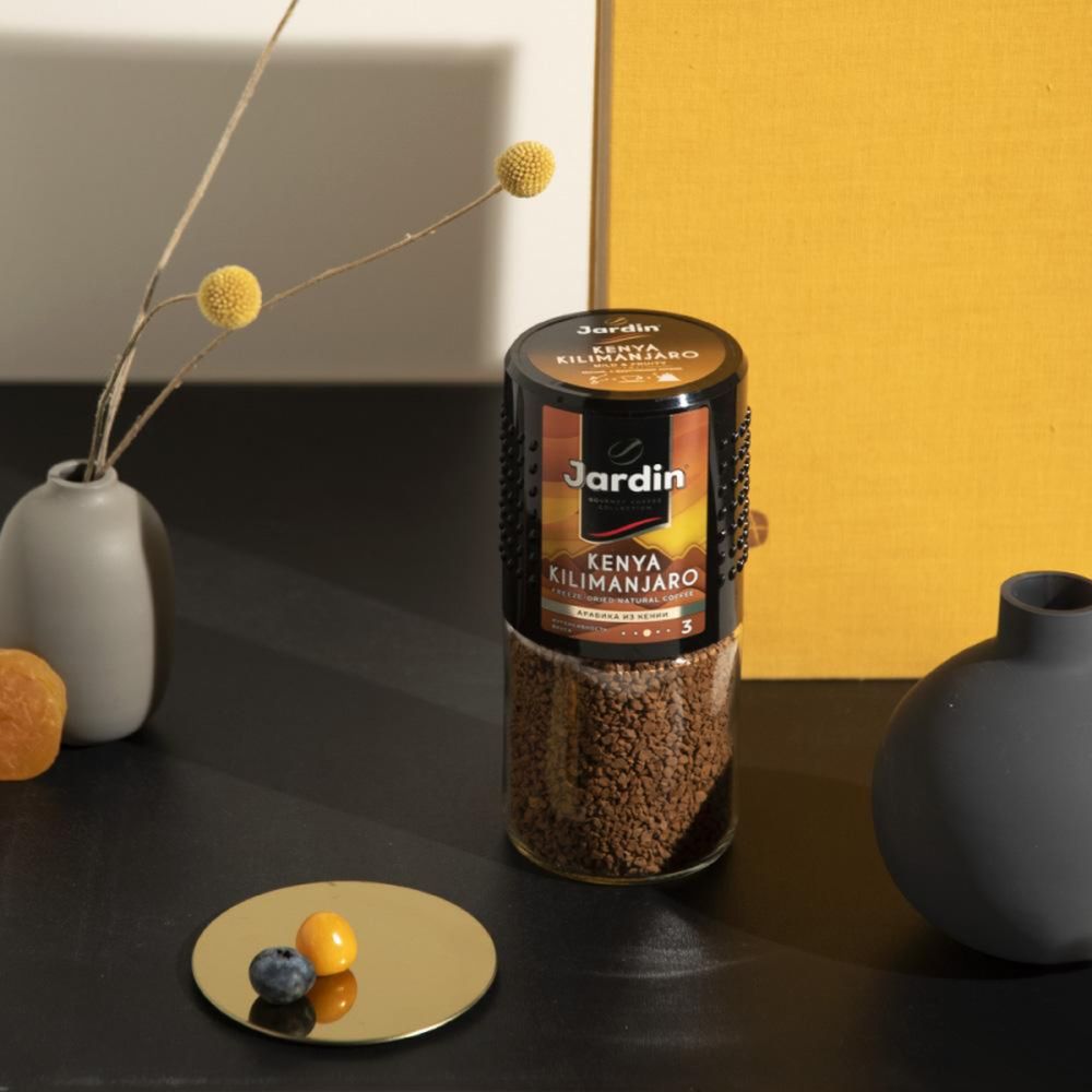 Кофе Jardin Kenya Kilimanjaro, растворимый, 95г, стекло