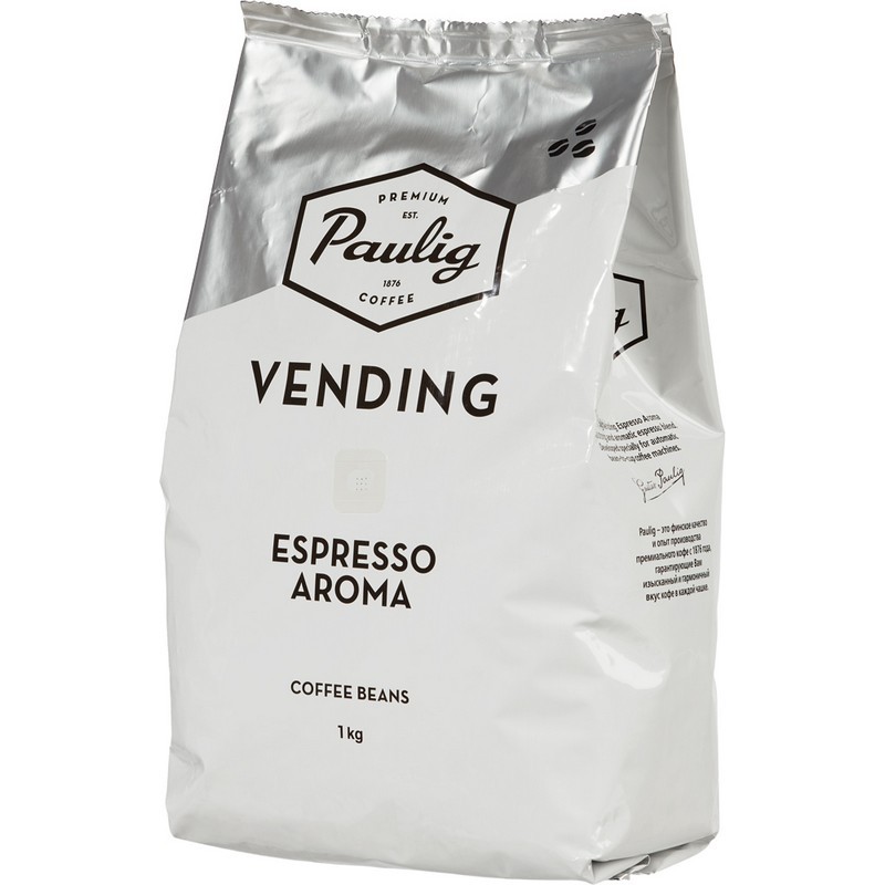 Кофе в зернах 1 кг для кофемашин. Кофе Paulig Vending Espresso Aroma 1 кг. Кофе Poetti Espresso Vending в зернах. Кофе Паулиг эспрессо в зернах. Кофе зерновой Паулиг.