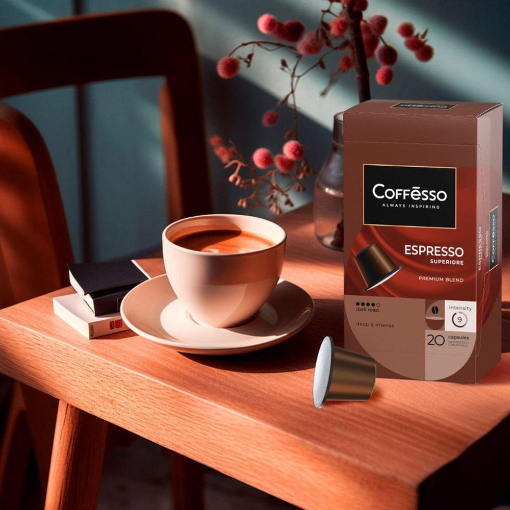 Кофе в капсулах Coffesso Espresso Superiore, 100% Premium Arabica, 20кап
