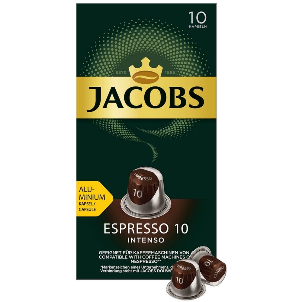 Кофе в капсулах JACOBS Espresso 10 Intenso, 10x5г