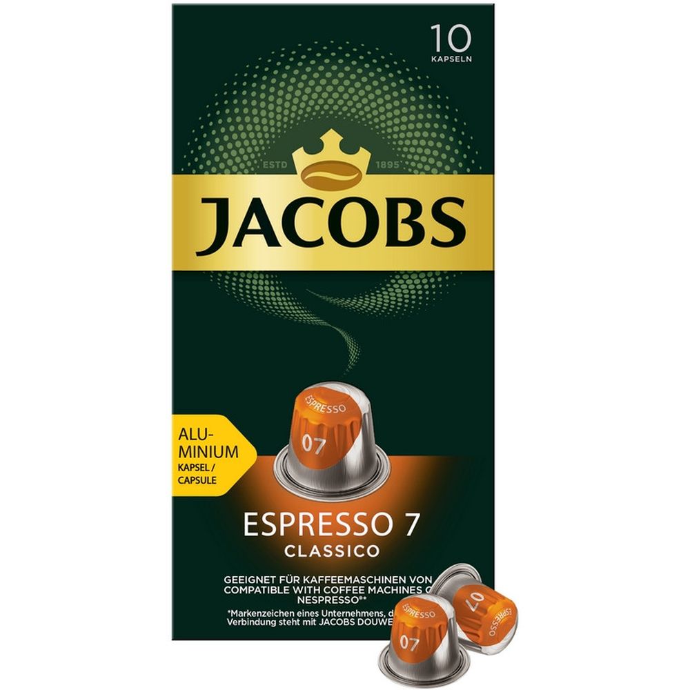 Кофе в капсулах JACOBS Espresso 7 Classico, 10x5г