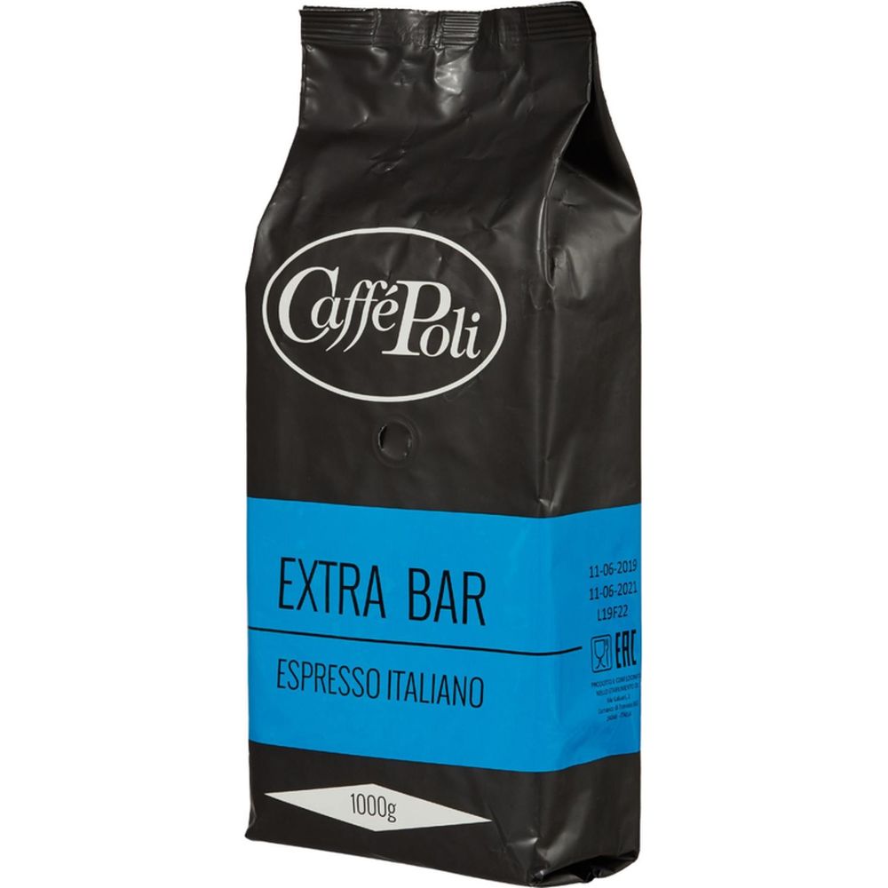 Кофе Caffe Poli Extra Bar в зернах, 1 кг.