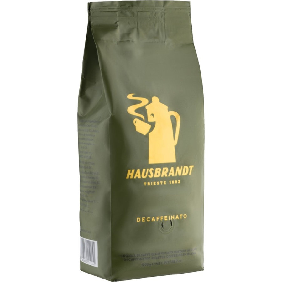 Кофе Hausbrandt в зернах DeCaffeinated без кофеина, 1кг