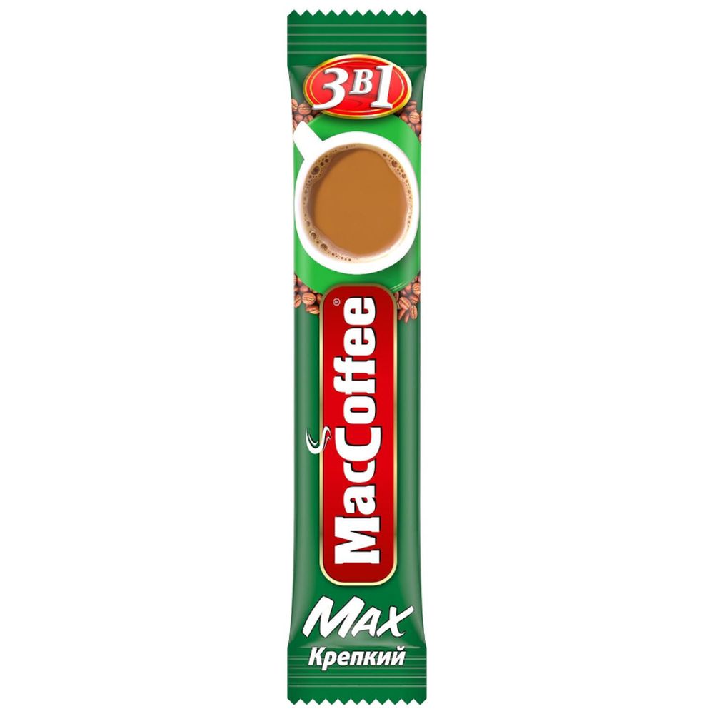 Кофе MacCoffee 3 в 1 макс strong (бокс) 20пак.по 16г.