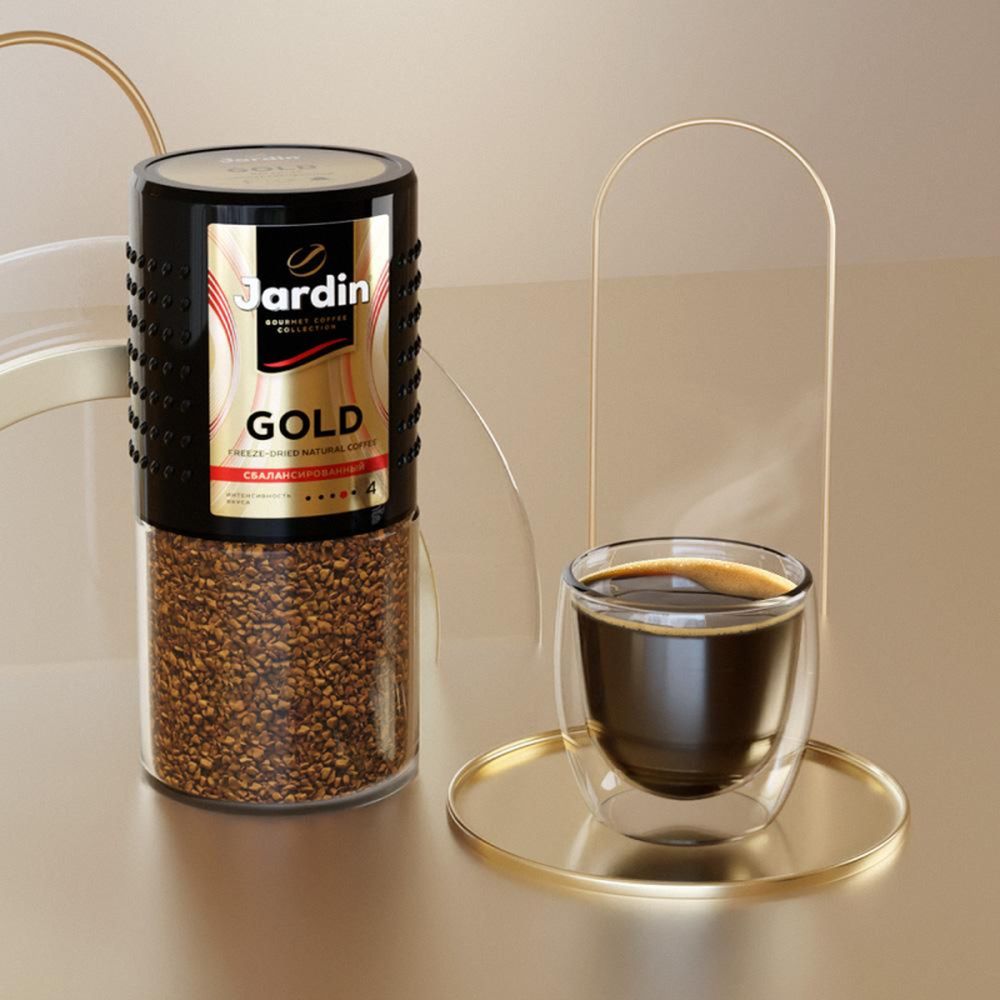 Кофе Jardin Gold растворимый,сублимированный,стекло, 190г