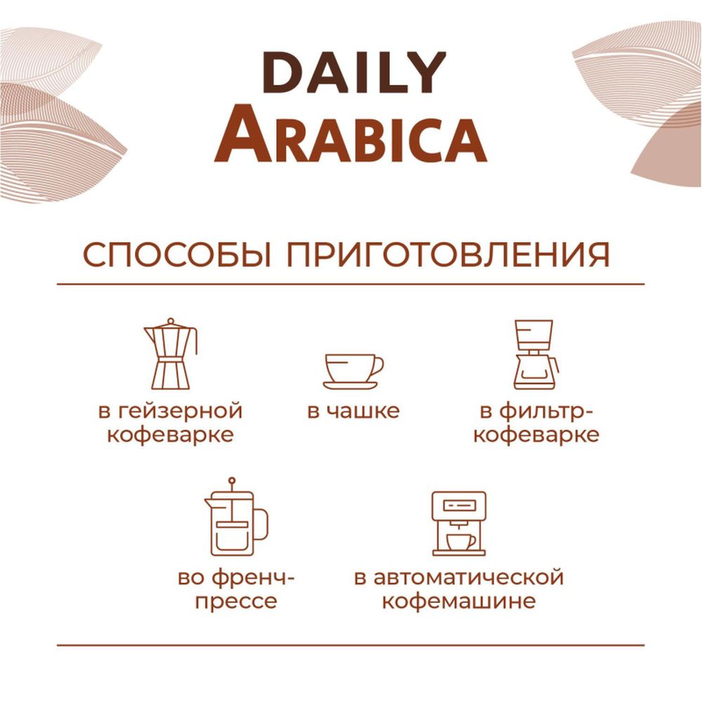 Кофе Poetti Daily Arabica в зернах, 1кг