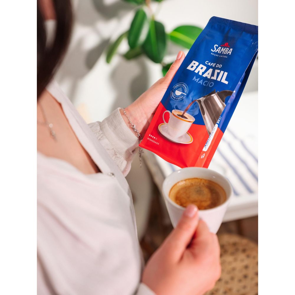 Кофе Samba Brasil Macio натуральный жареный в зернах, 1кг
