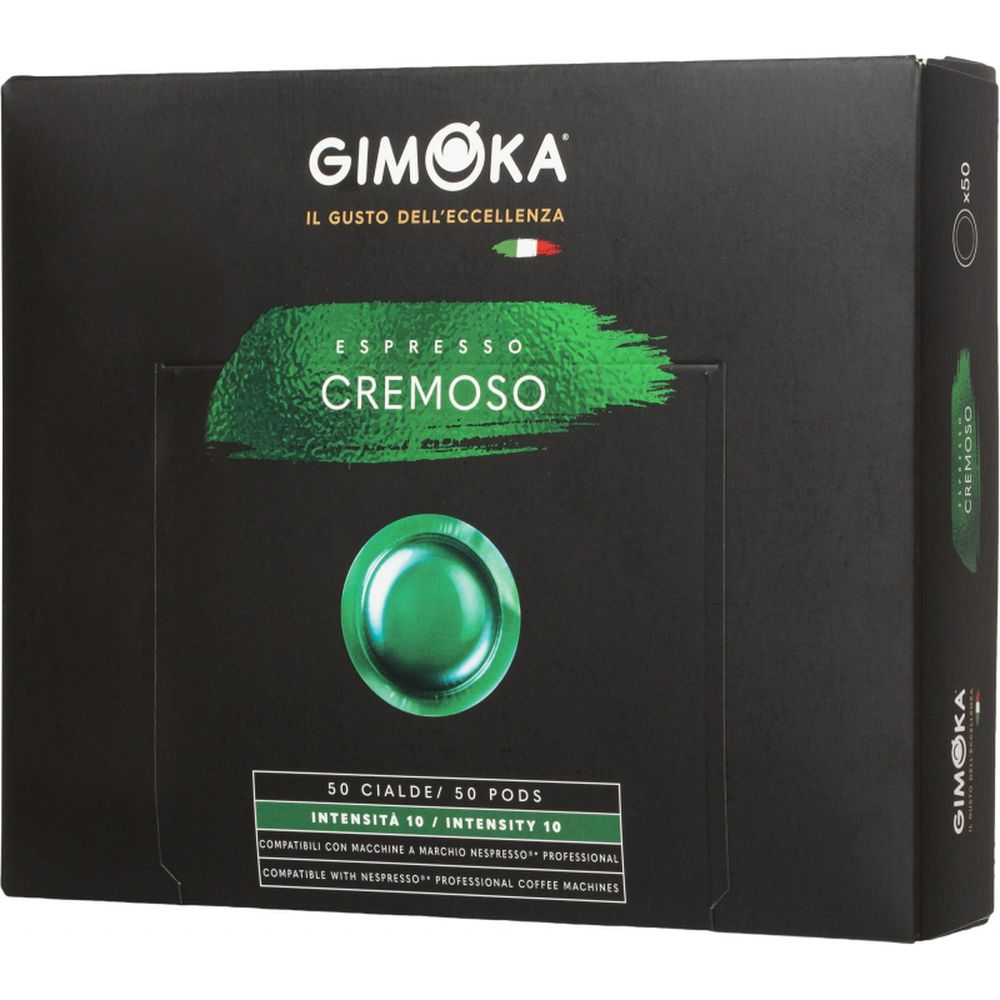 Кофе в капсулсулах Gimoka Nespresso Professional Cremoso жаренный молотый, 50шт/уп