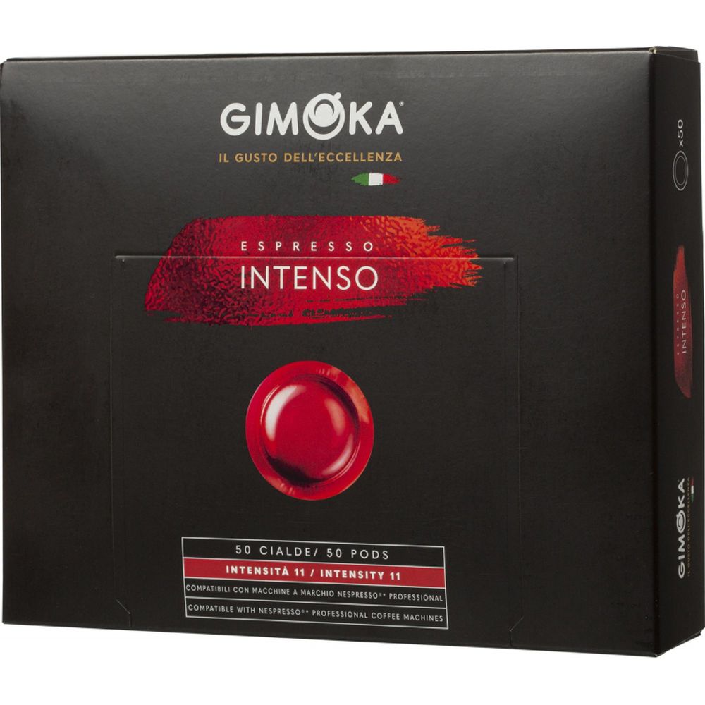 Кофе в капсулсулах Gimoka Nespresso Professional Intenso жаренный молотый, 50шт/уп