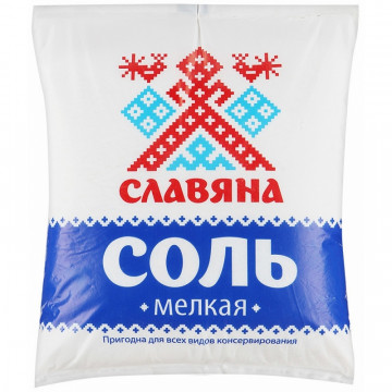 Соль Славянка мелкий помол 1 кг