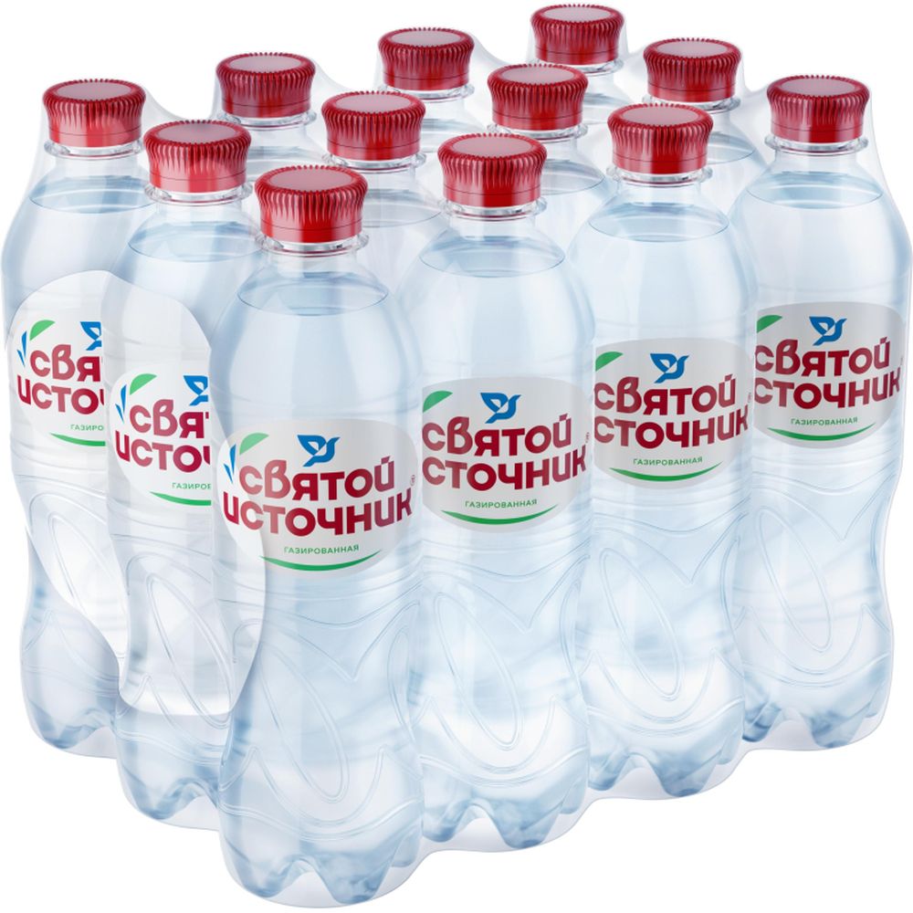 Вода Святой Источник, 0,5 л, газированная