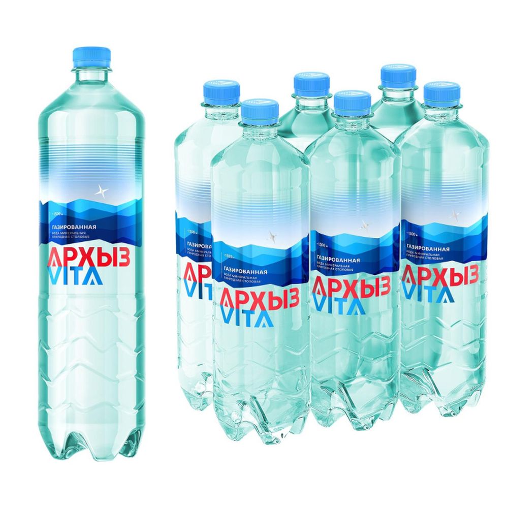 Вода минеральная Вода Архыз мин. газированная 1,5 л.
