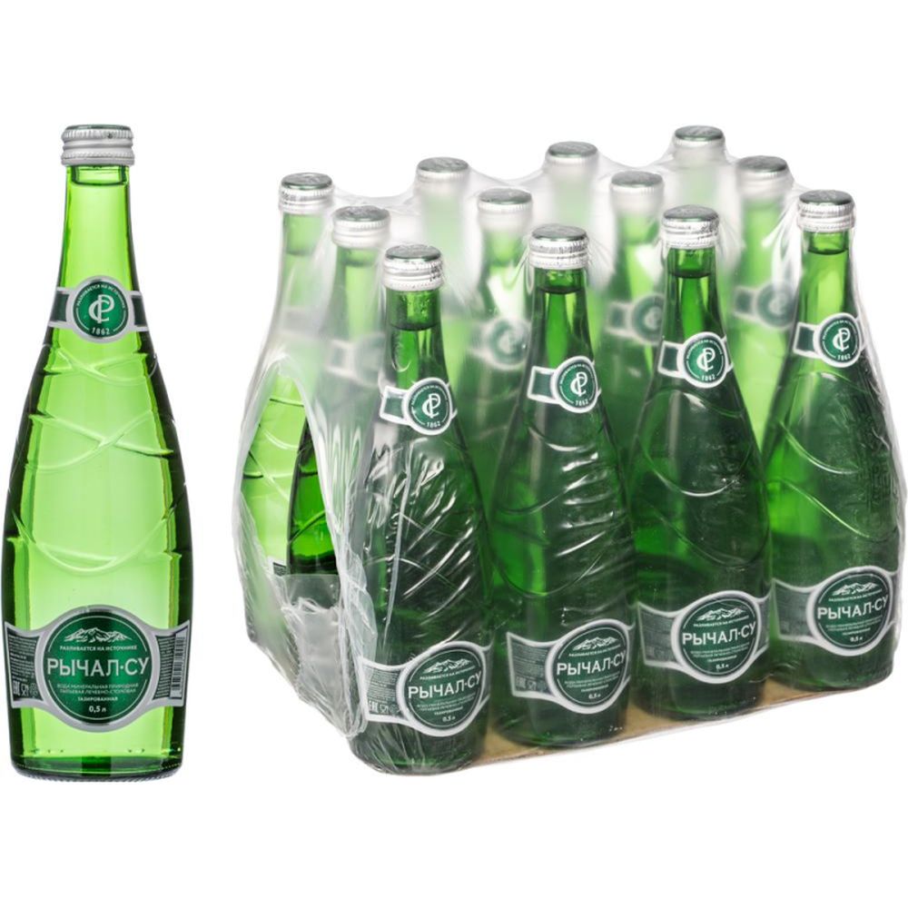 Вода минеральная Рычал-Су 0,5л газированная ст/бут.