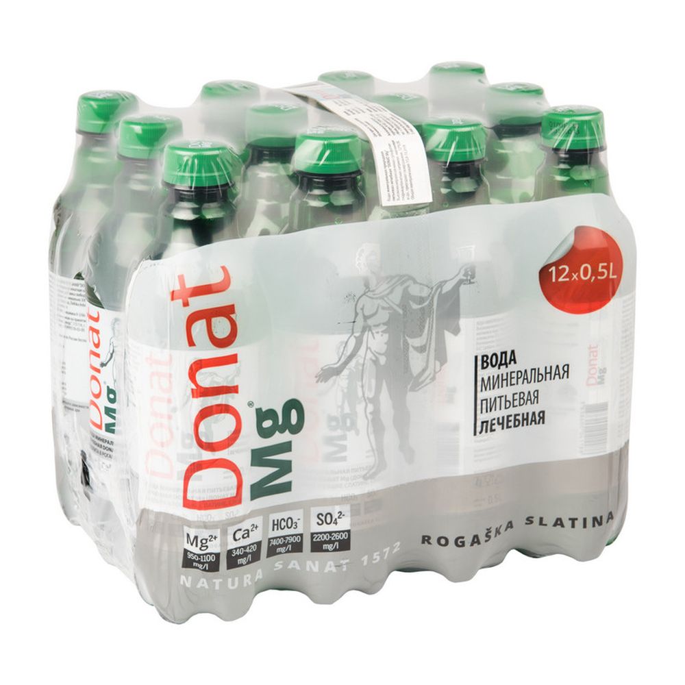 Вода минеральная лечебная Donat Mg газ 0,5л