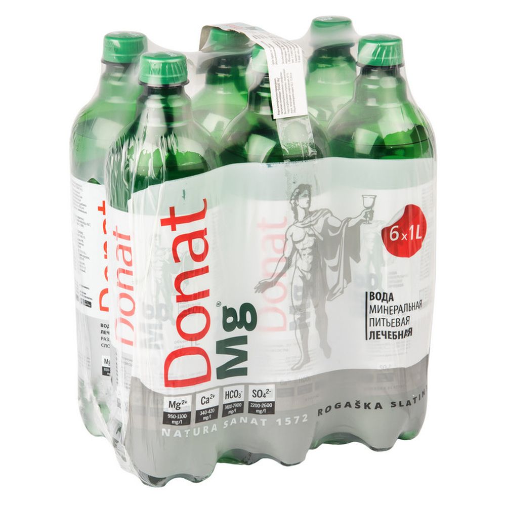 Вода минеральная лечебная Donat Mg газ 1л
