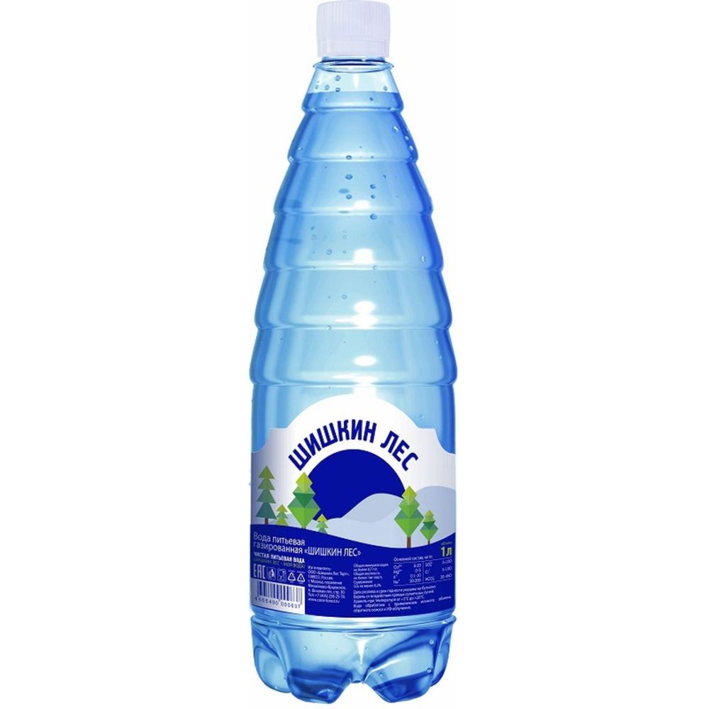Вода питьевая Шишкин лес ПЭТ 1л газированная
