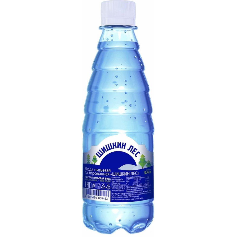 Вода питьевая Шишкин лес газированная 0,4 л