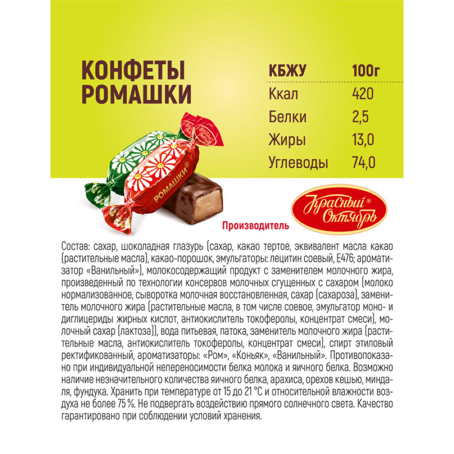 Конфеты Ромашки 250г