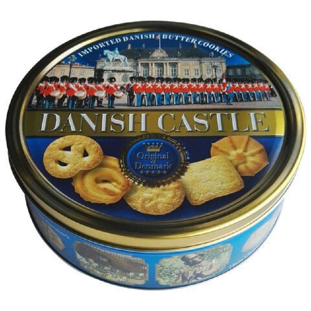 Печенье сдобное Bisquini Замки Дании ж/б, 454г