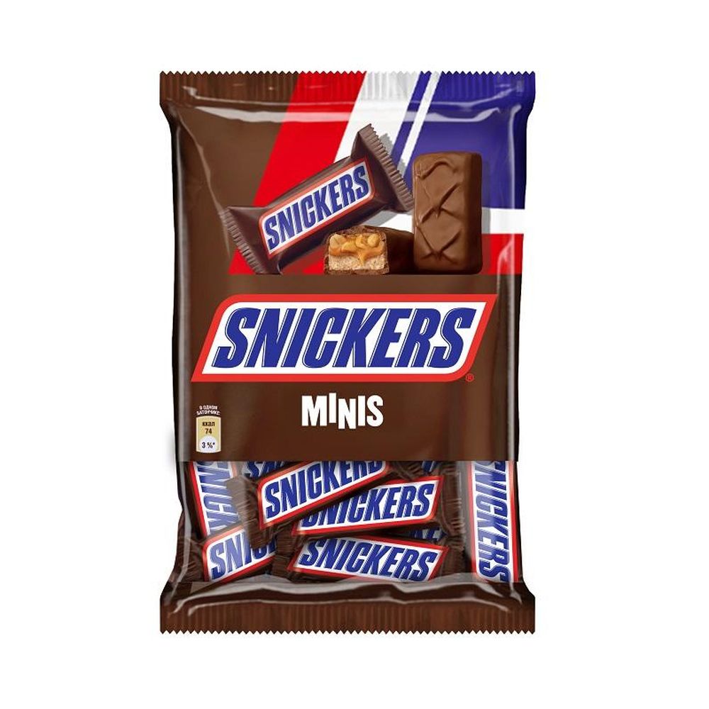 Шоколадный батончик Snickers мини 180г