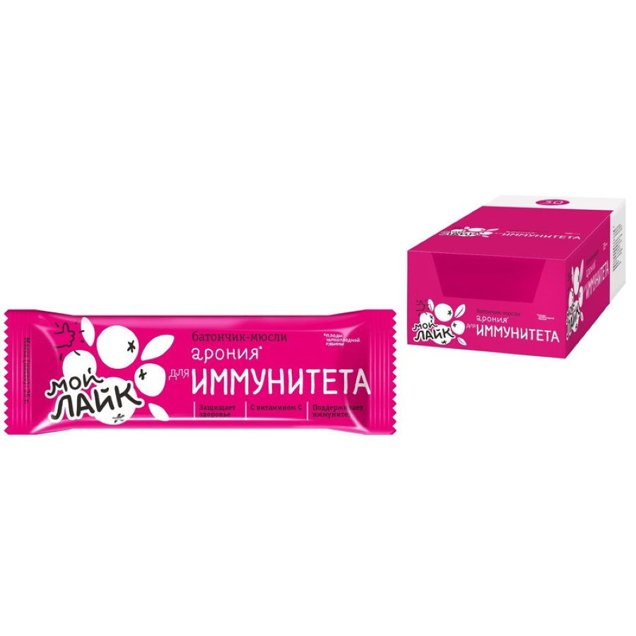 Батончик мюсли Леовит Арония для иммунитета, (30б/25г) 