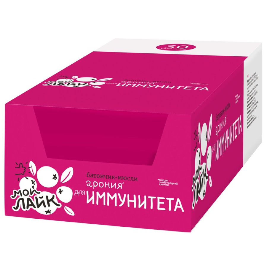 Батончик мюсли Леовит Арония для иммунитета, (30б/25г) 