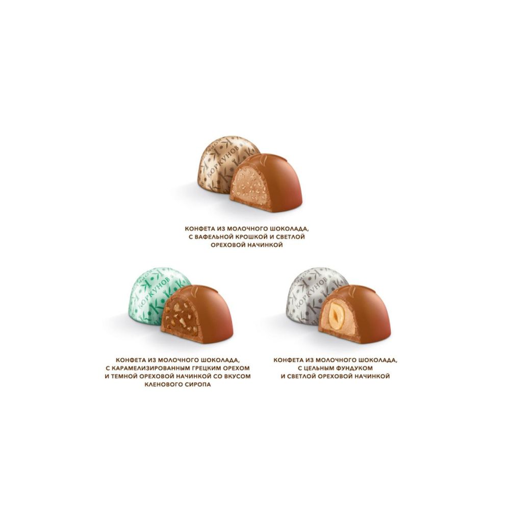 Набор конфет А.Коркунов ассорти молочный шоколад 110 г