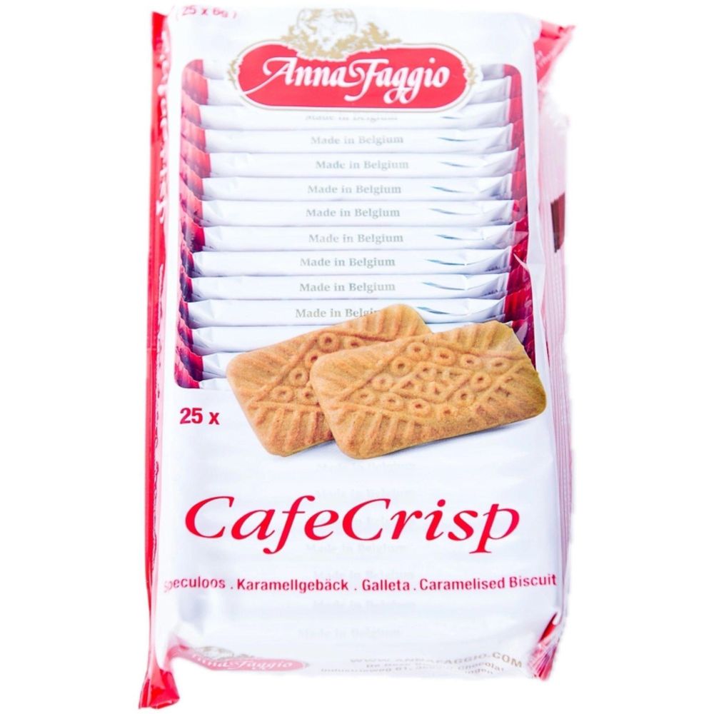 Печенье Caf Crisp ANNA FAGGIO хруст.карамельное (инд.уп.), 25шт/уп., 150г