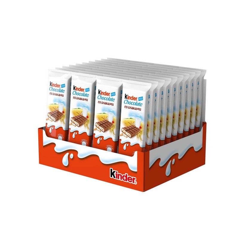 Шоколад kinder Chocolate молочный, порционный