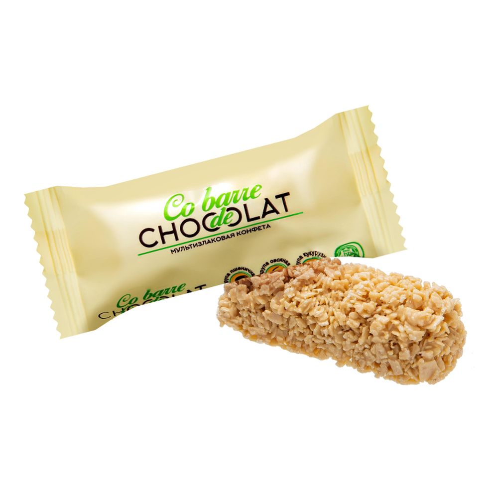 Конфеты Co barre de Chocolat мультизлак. с белой кондитер.глазурью, 200г