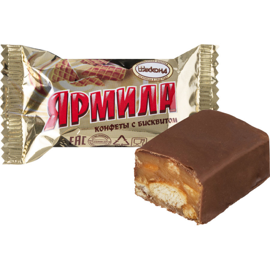 Конфеты шоколадные Акконд Ярмила с бисквитом, 500г