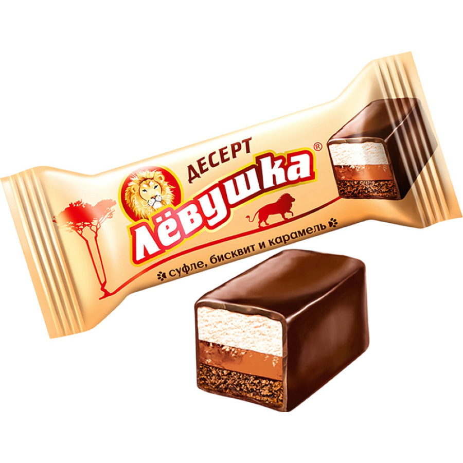 Конфеты шоколадные Левушка Десерт карамельно-сливочный, 500г
