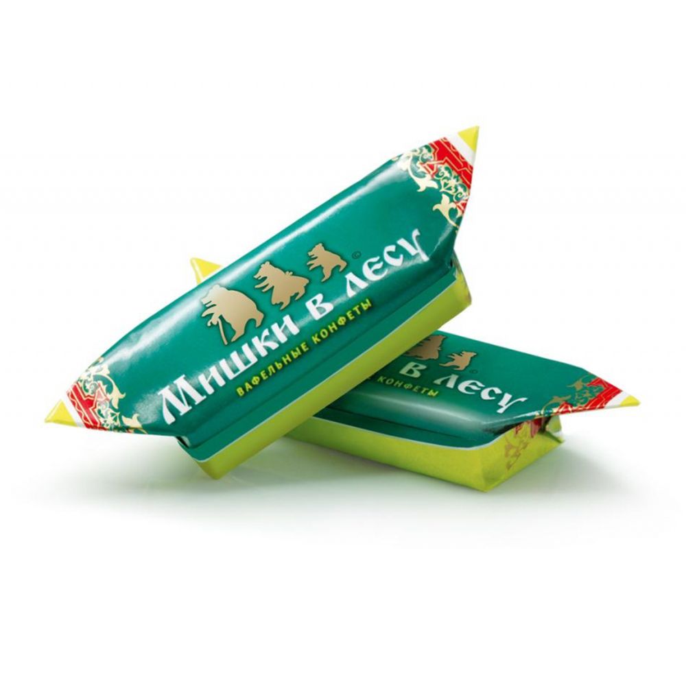 Конфеты шоколадные Мишки в лесу вафельные, 200г